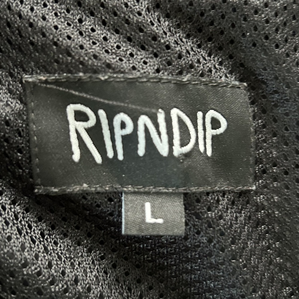 Ripndip Jacket Mens Large Cat Face Print Pullover Hooded Windbreaker Drawstring - Picture 6 of 13